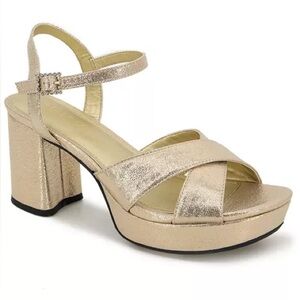 🆕KENNETH COLE REACTION “Reeva” Platform Sandals, Size 7.5